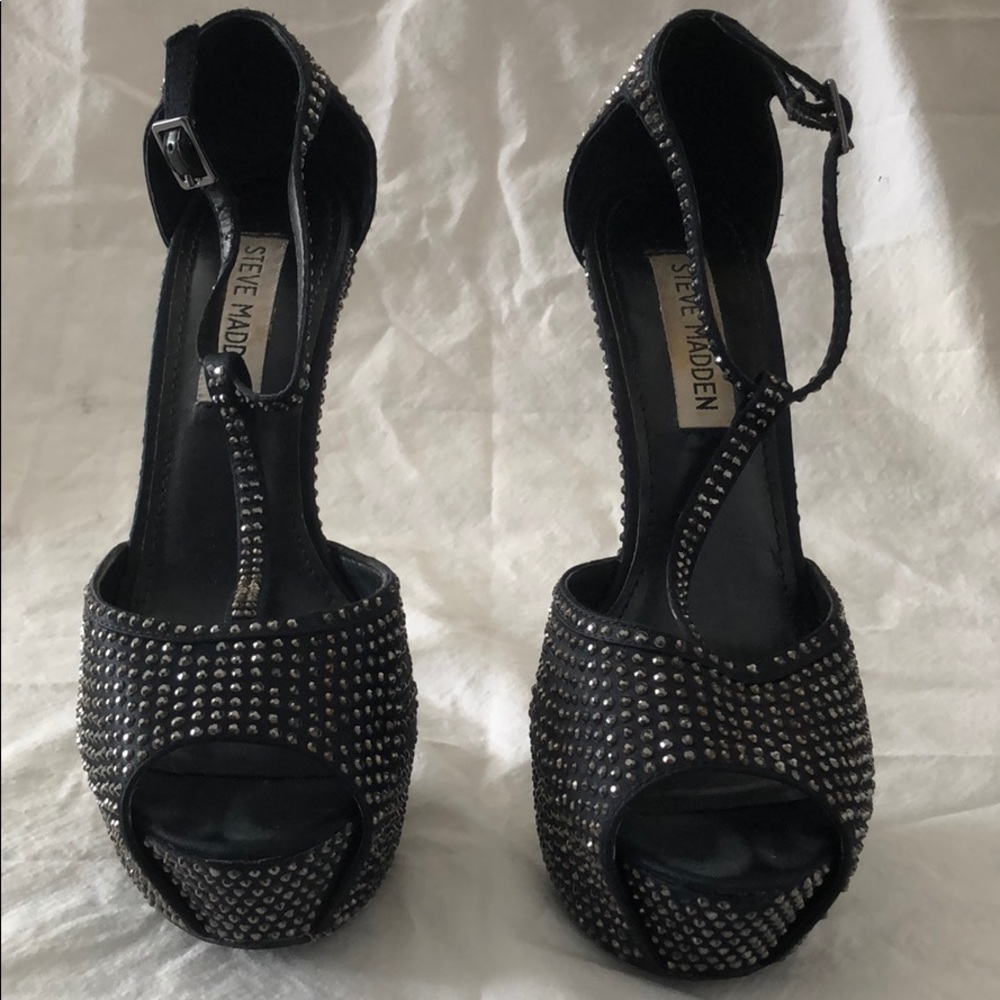 Steve Madden Prom Sparkle Peep-toe platform heels